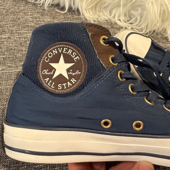 Converse Chuck Taylor All Star Blue MA-1 Zip High Womens 9 Mens 7 Nylon - Picture 7 of 13